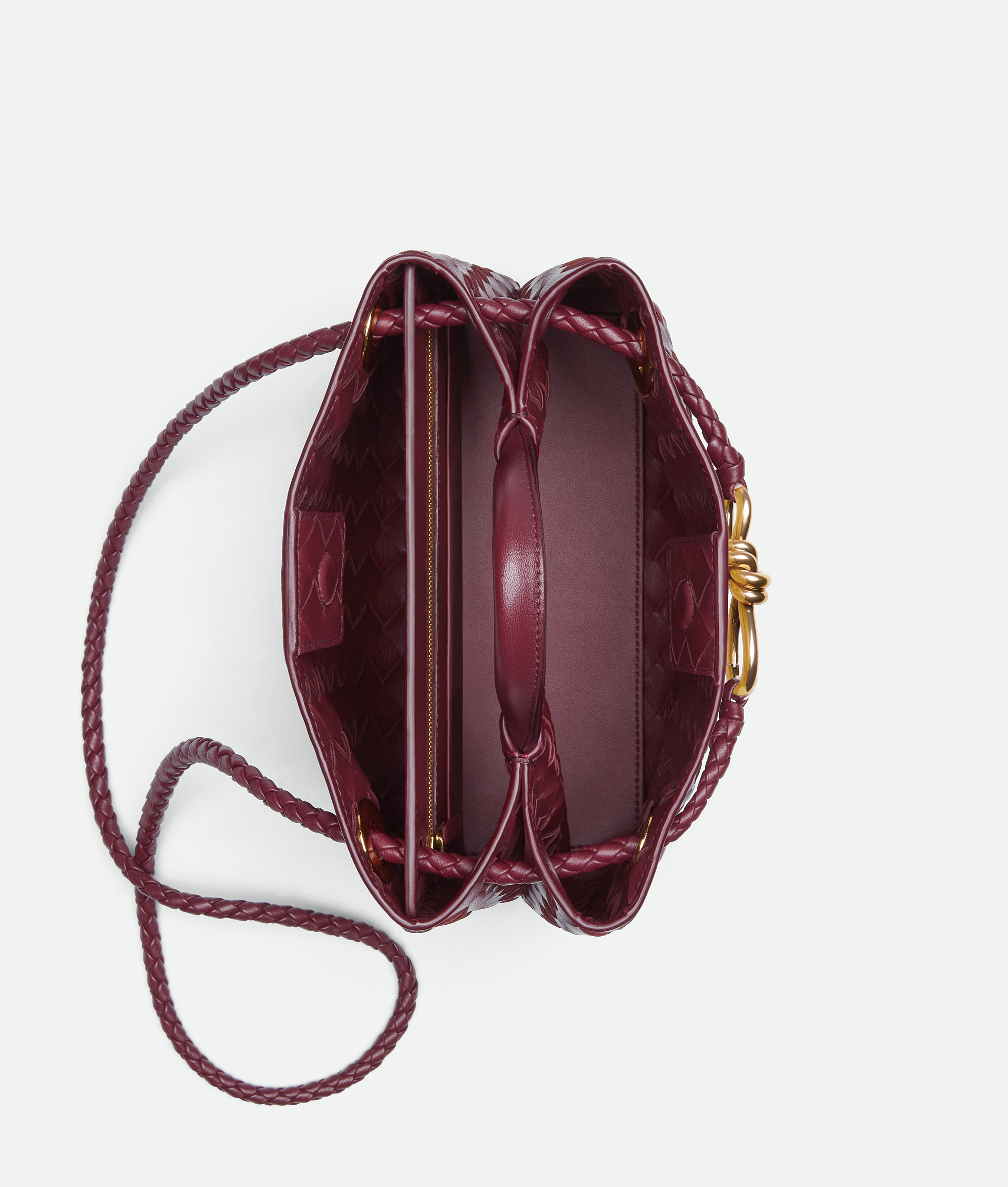 Bottega Veneta Small Leather Andiamo Top-handle Bag In Barolo