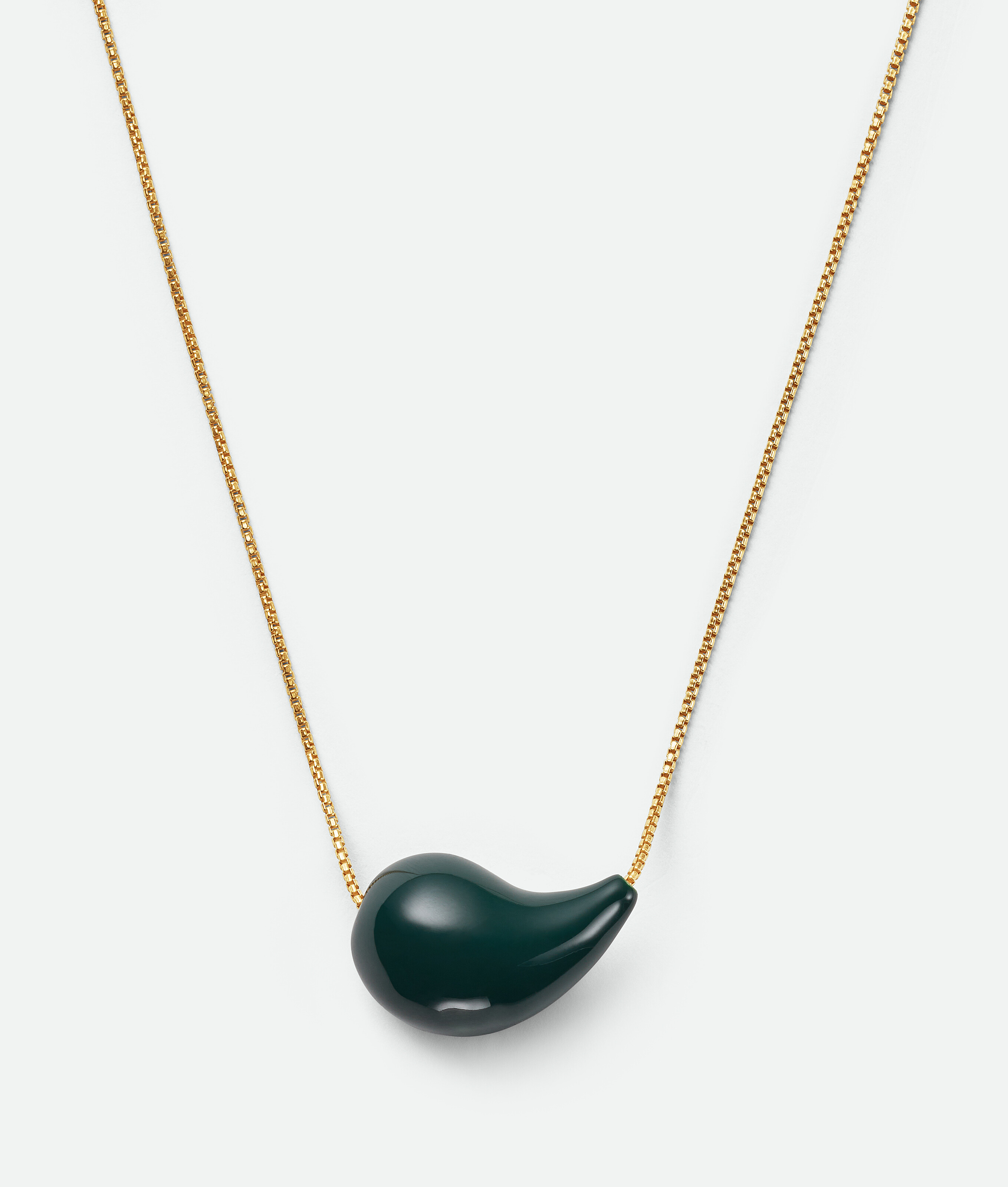 Shop Bottega Veneta Drop Necklace In Green