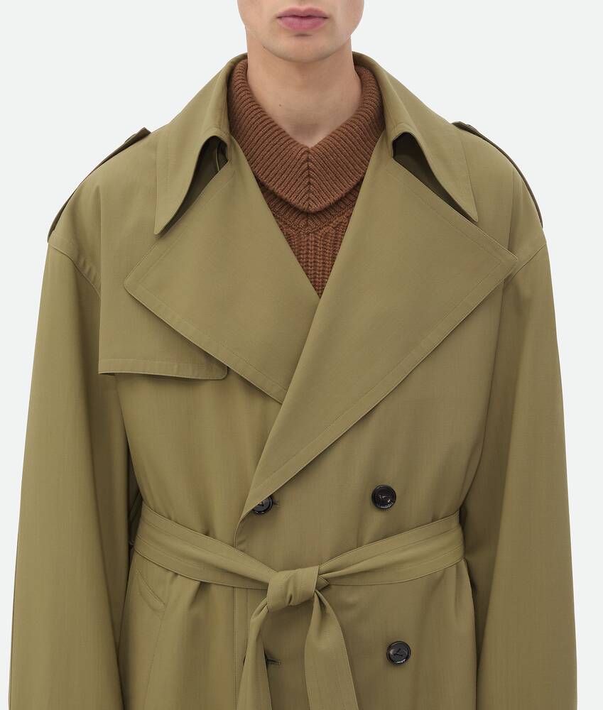 Display a large version of the product image 5 - Fine Wool Trench Coat