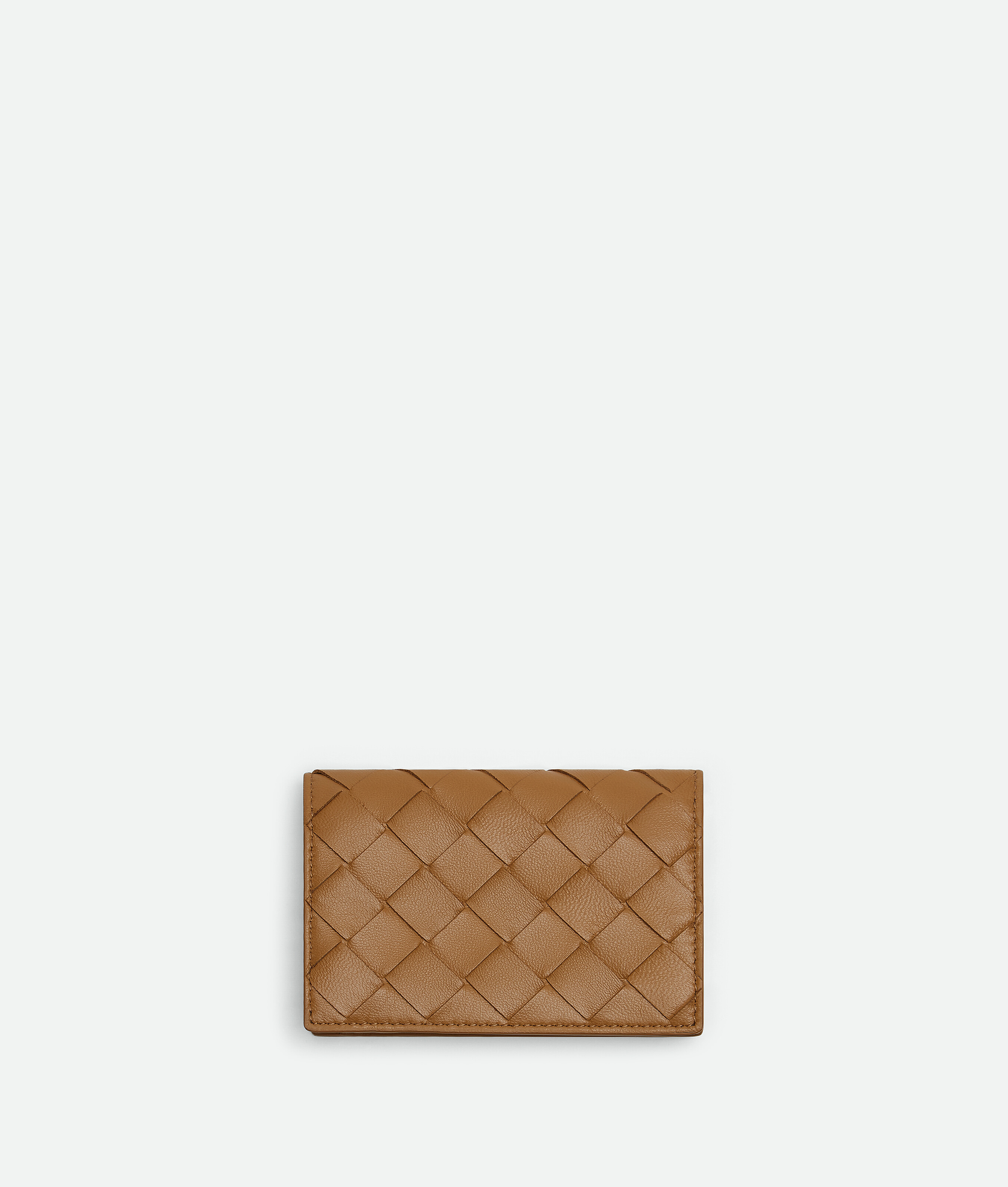 Bottega Veneta Intrecciato Business Card Case In Green