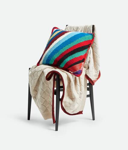 Loopy Stripe Knit Cushion