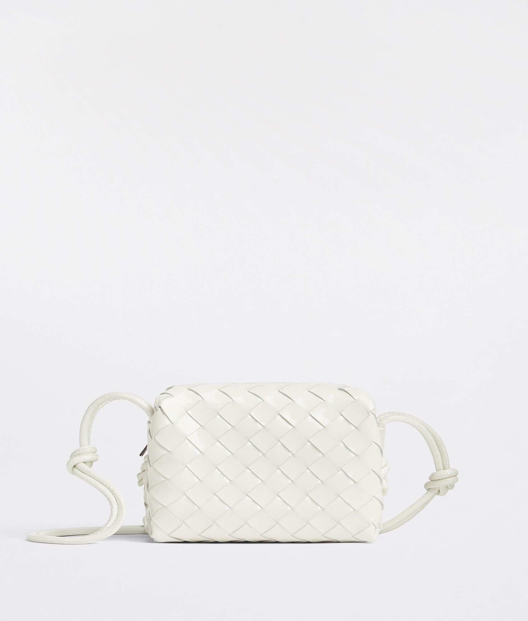 Bottega Mini Pouch in Chalk. Shop online now.