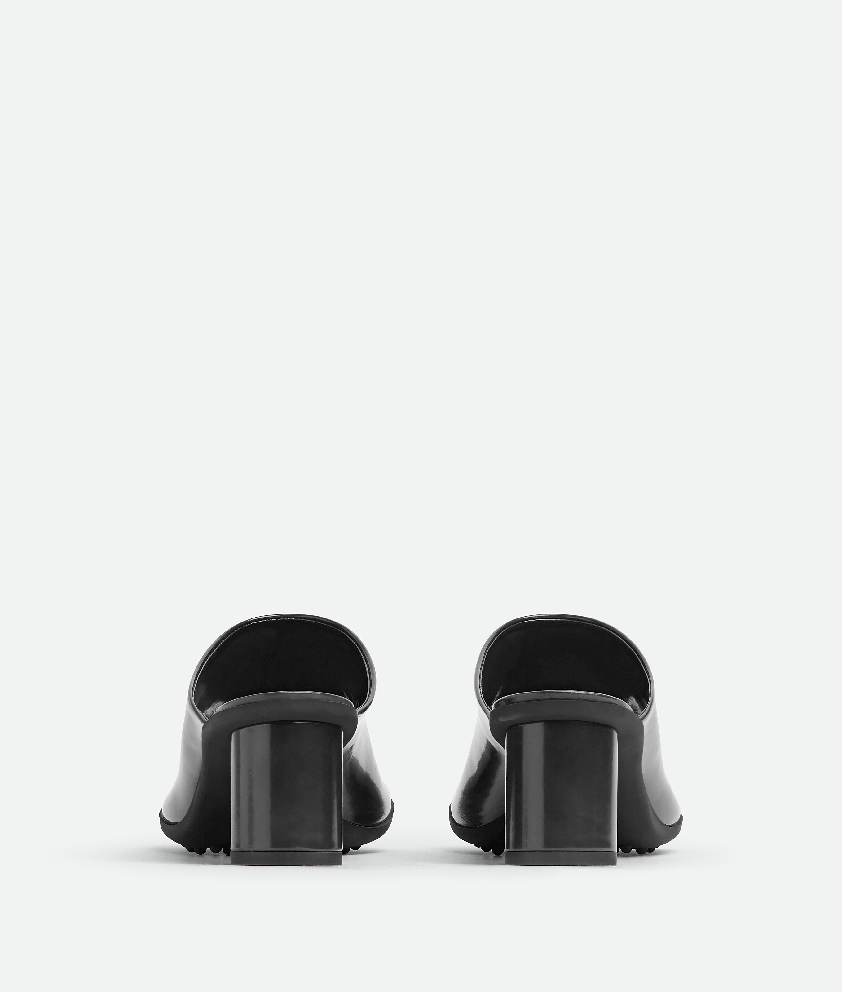 Bottega Veneta Atomic Leather Cylinder-heel Mules In Black
