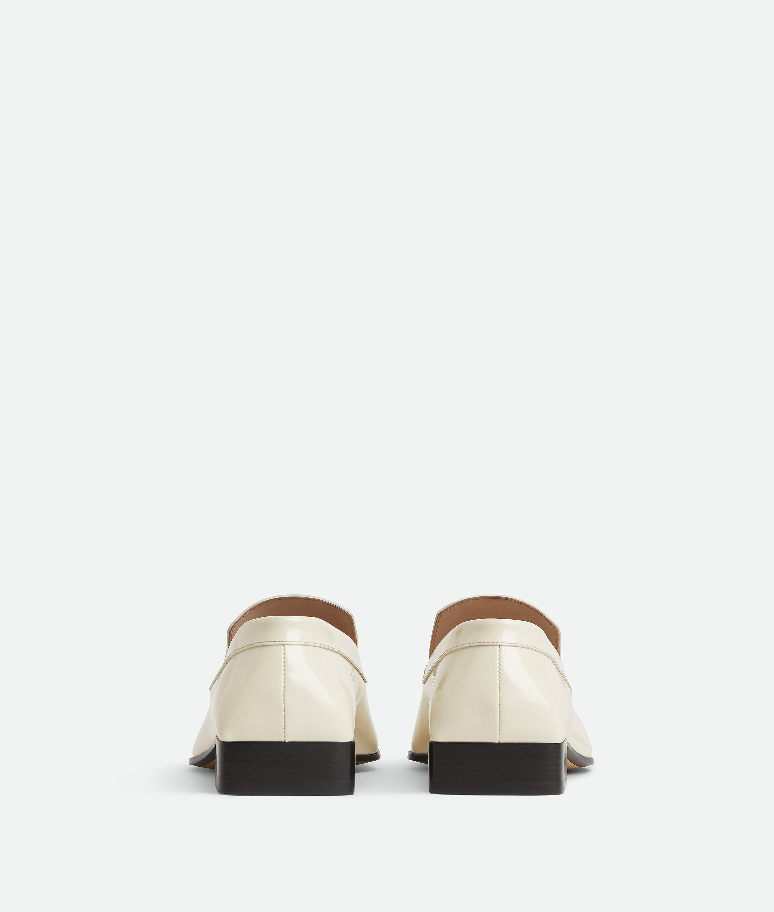 Bottega Veneta Square Toe Loafers In Sea Salt