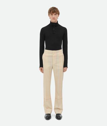 Notebook Wool Twill Flared Trousers