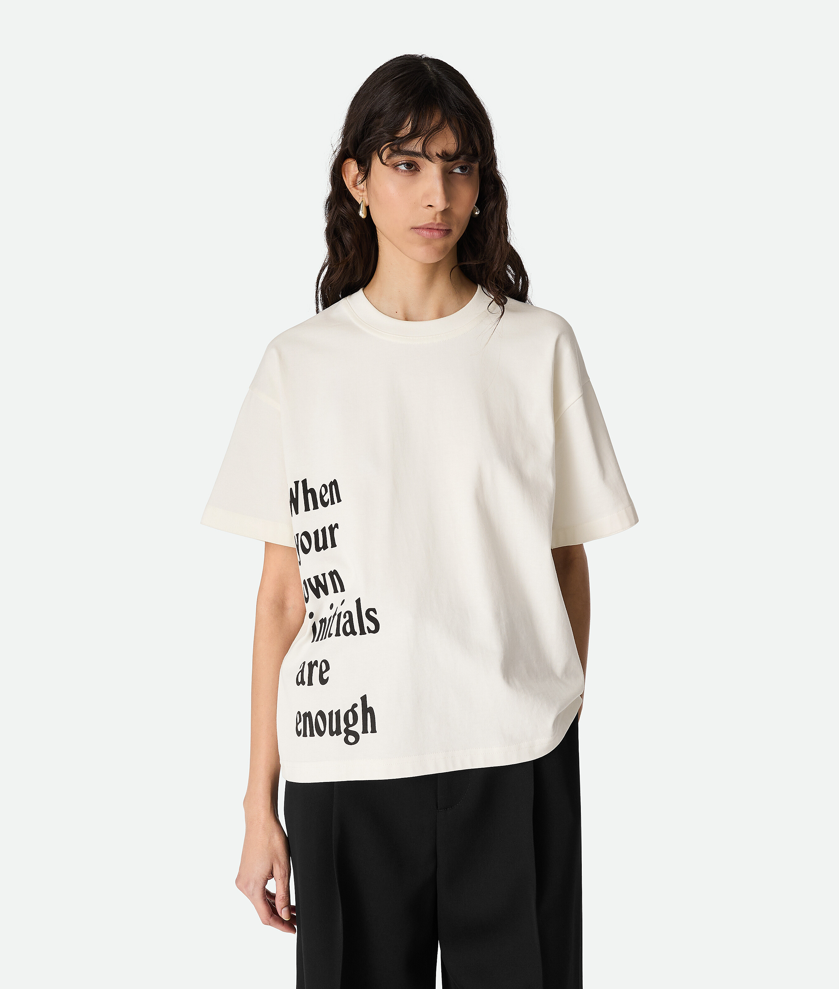 Bottega Veneta T-shirt In Jersey Di Cotone - Bianco - Donna - XXL - Cotone
