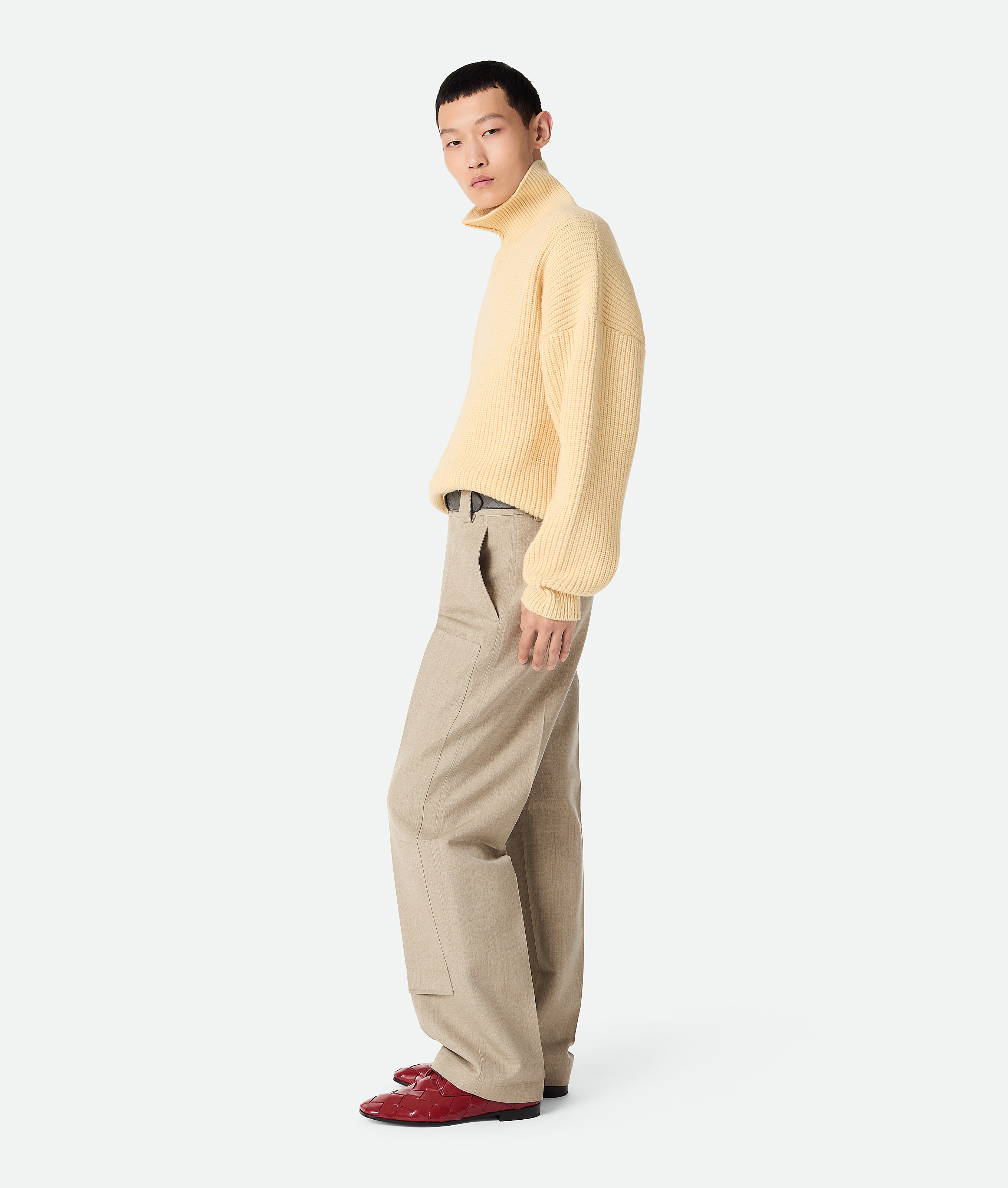 Bottega Veneta Pull En Laine Et Cachemire In Shell