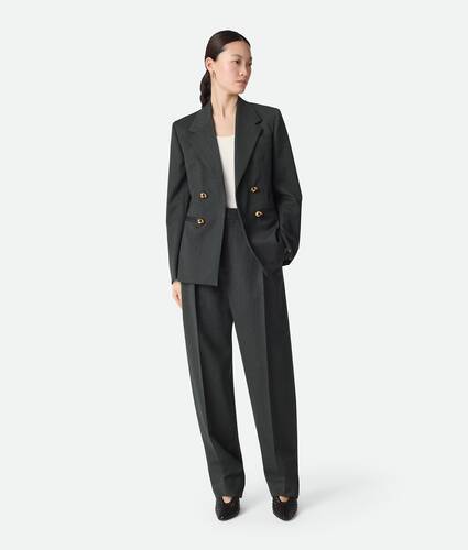 Pantalon en sergé de laine moulinée