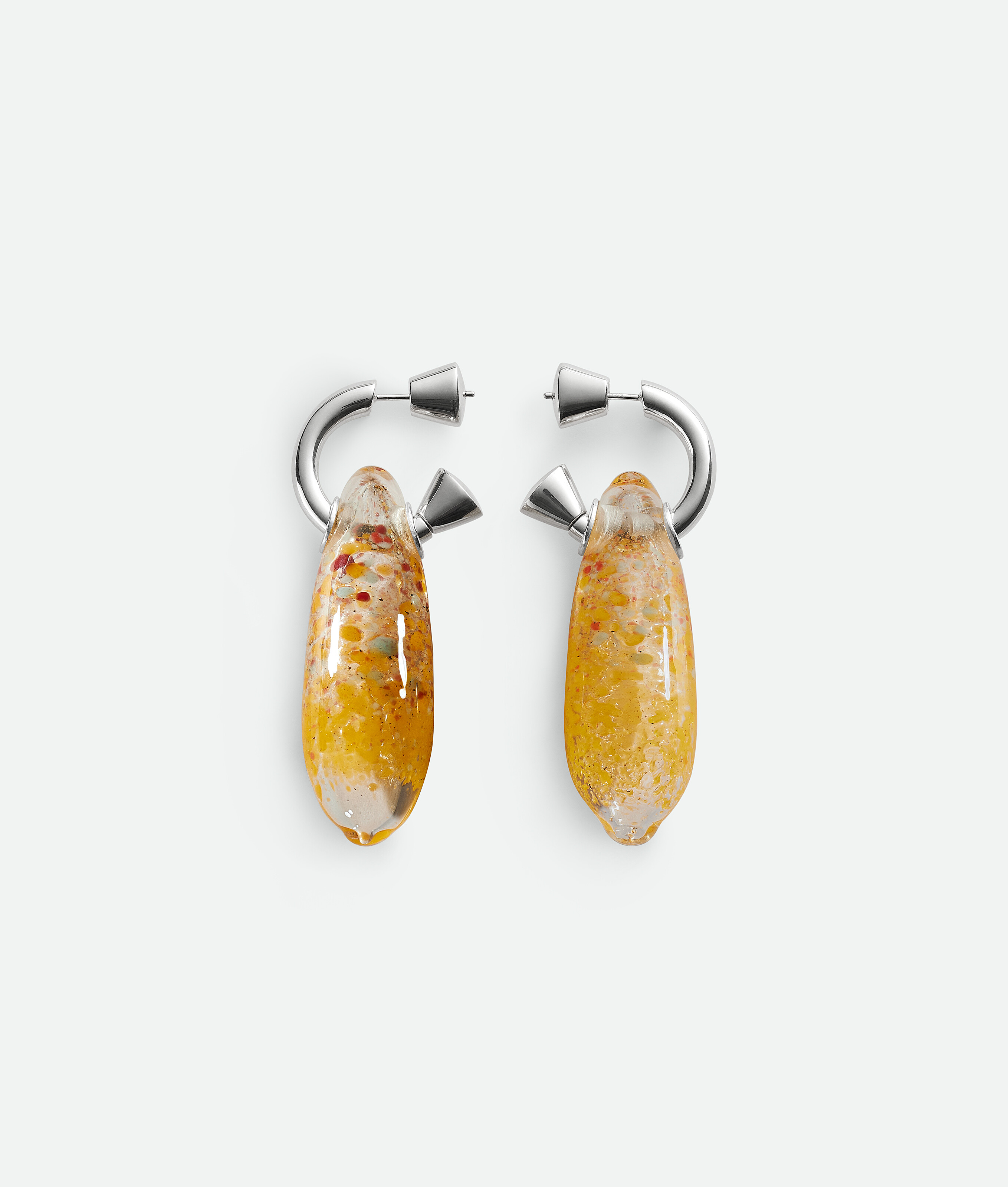Bottega Veneta Ellipse Large Glass Earrings - Yellow - Woman -