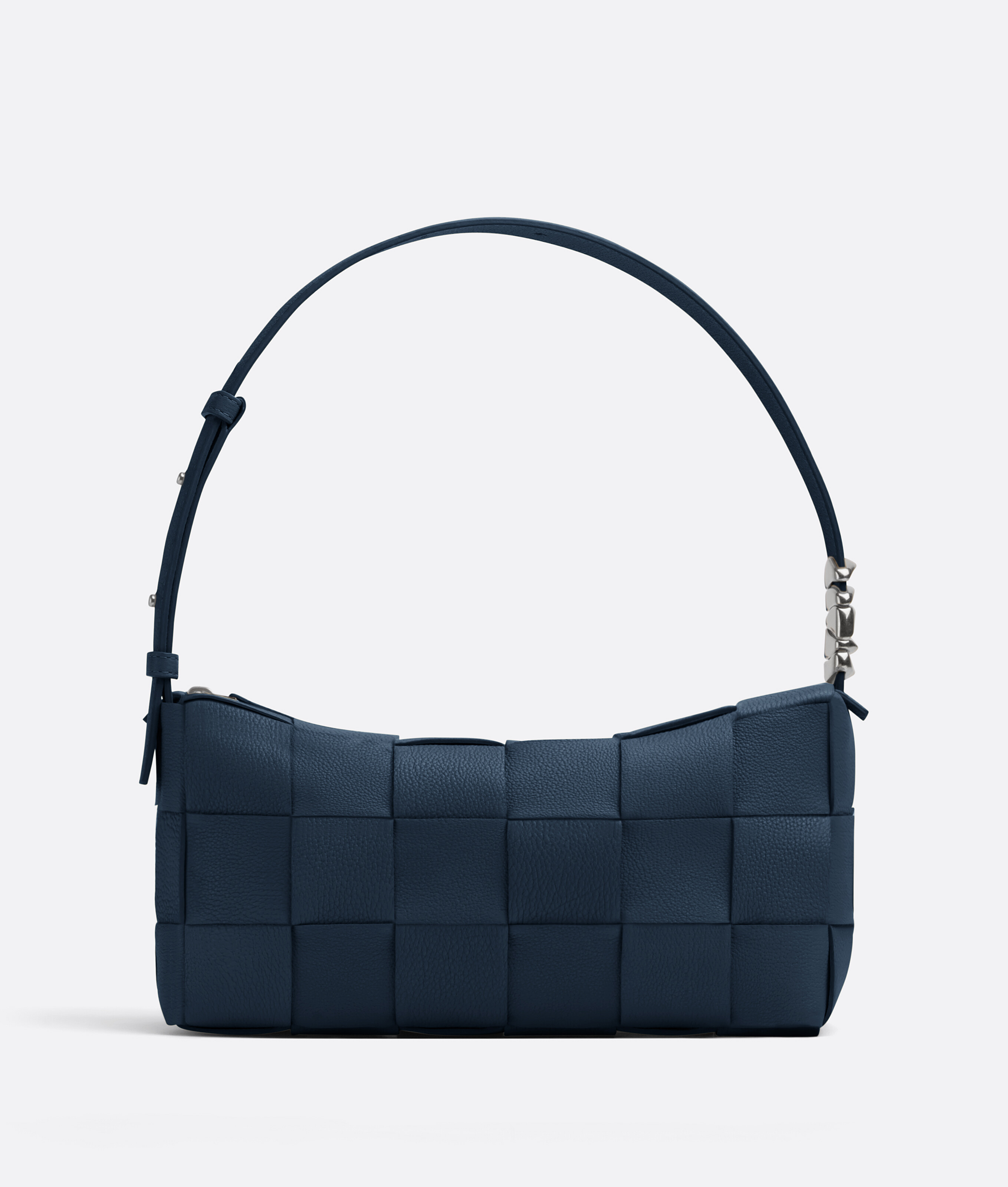 BOTTEGA VENETA Washed Denim Brick Cassette Shoulder Bag For Women (Blue, FS)