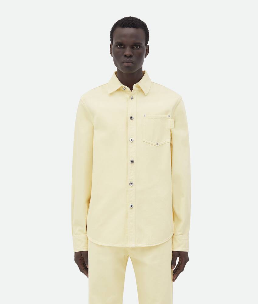 Ein größeres Bild des Produktes anzeigen 1 - Gelb gewaschenes Denim-Hemd