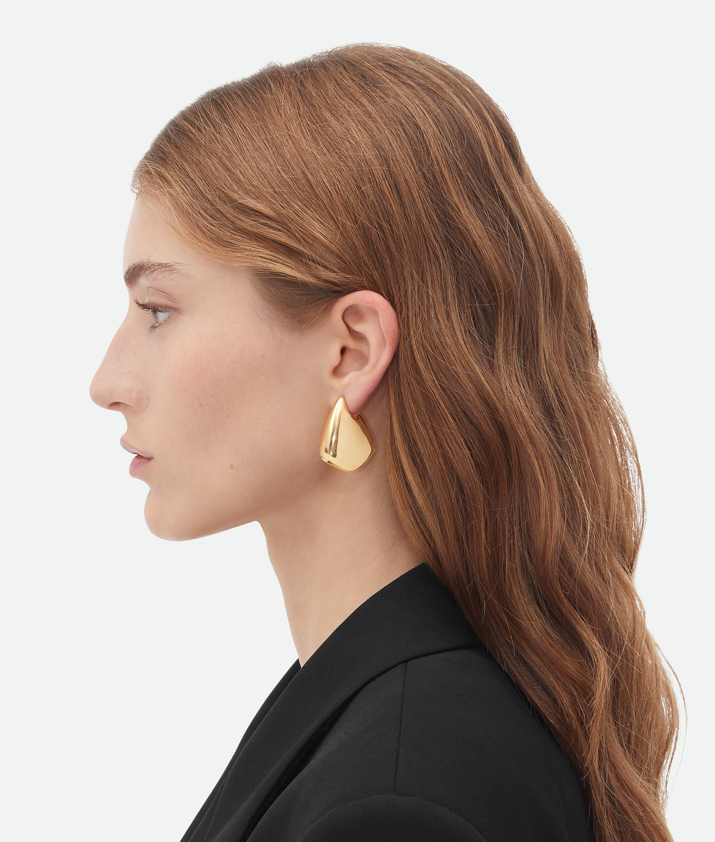 Shop Bottega Veneta Small Fin Earrings In Gold