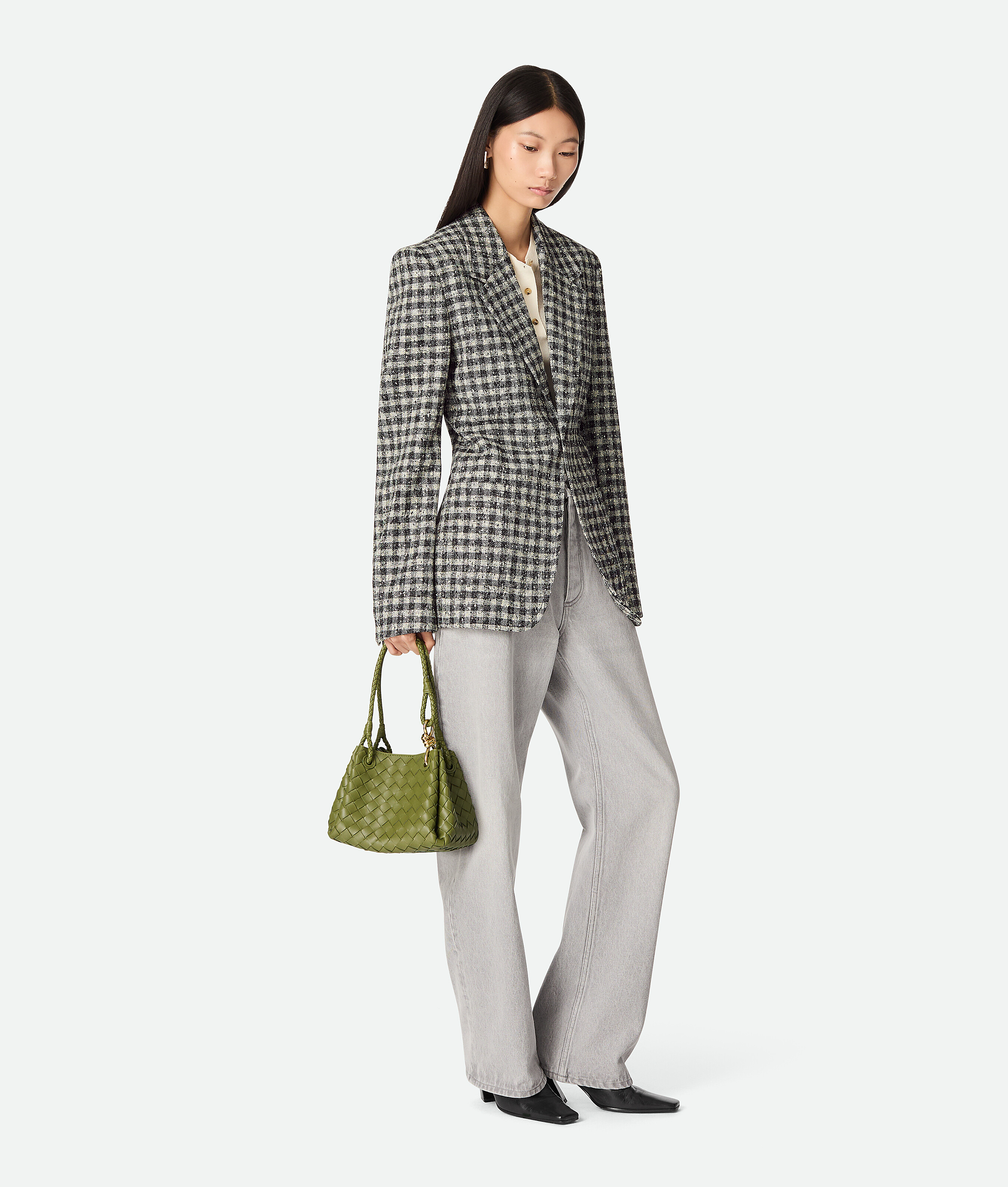 Bottega Veneta Kleine Parachute In Matcha