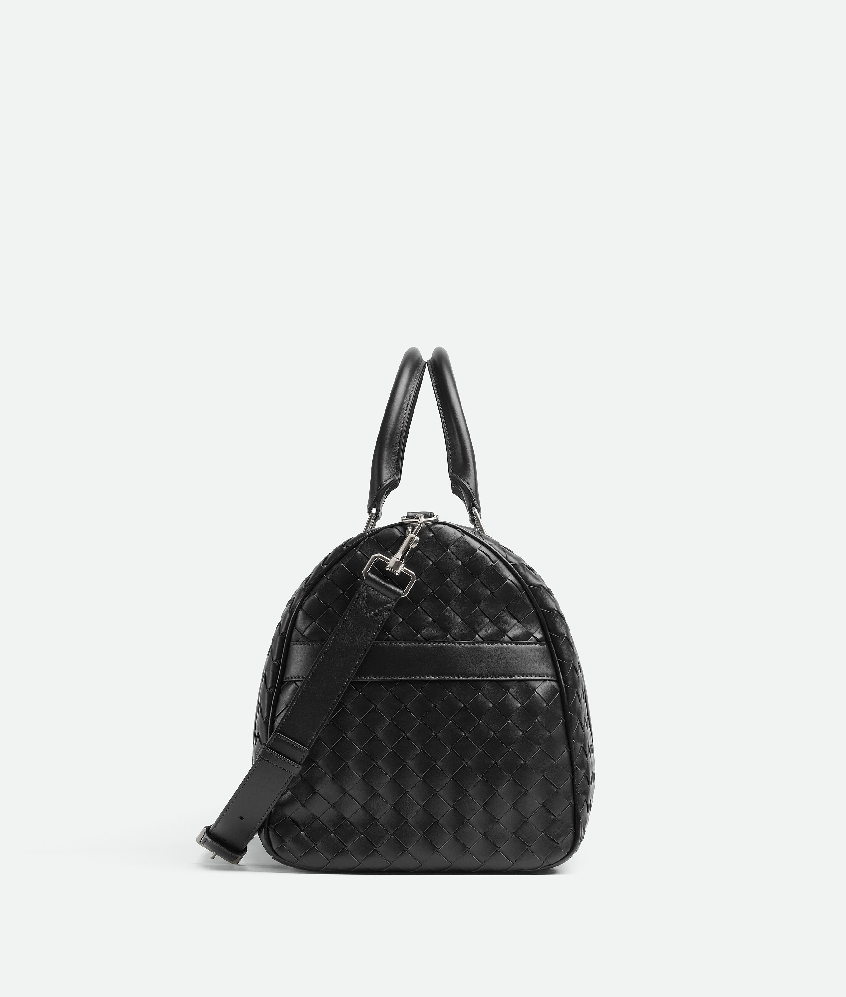 Bottega Veneta Sac De Voyage Intrecciato Moyen Format In Black