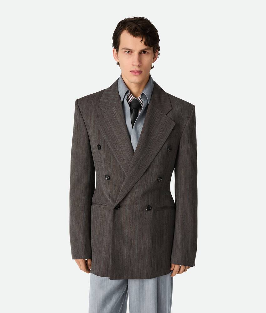 Display a large version of the product image 1 - Wool Subtle Stripe Jacket