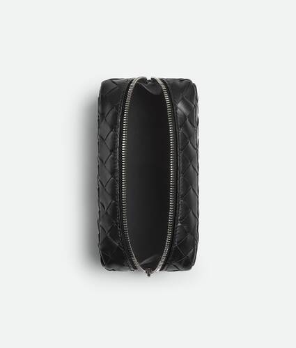 Bottega Veneta® Men's Intrecciato Medium Pouch in Black. Shop online now.