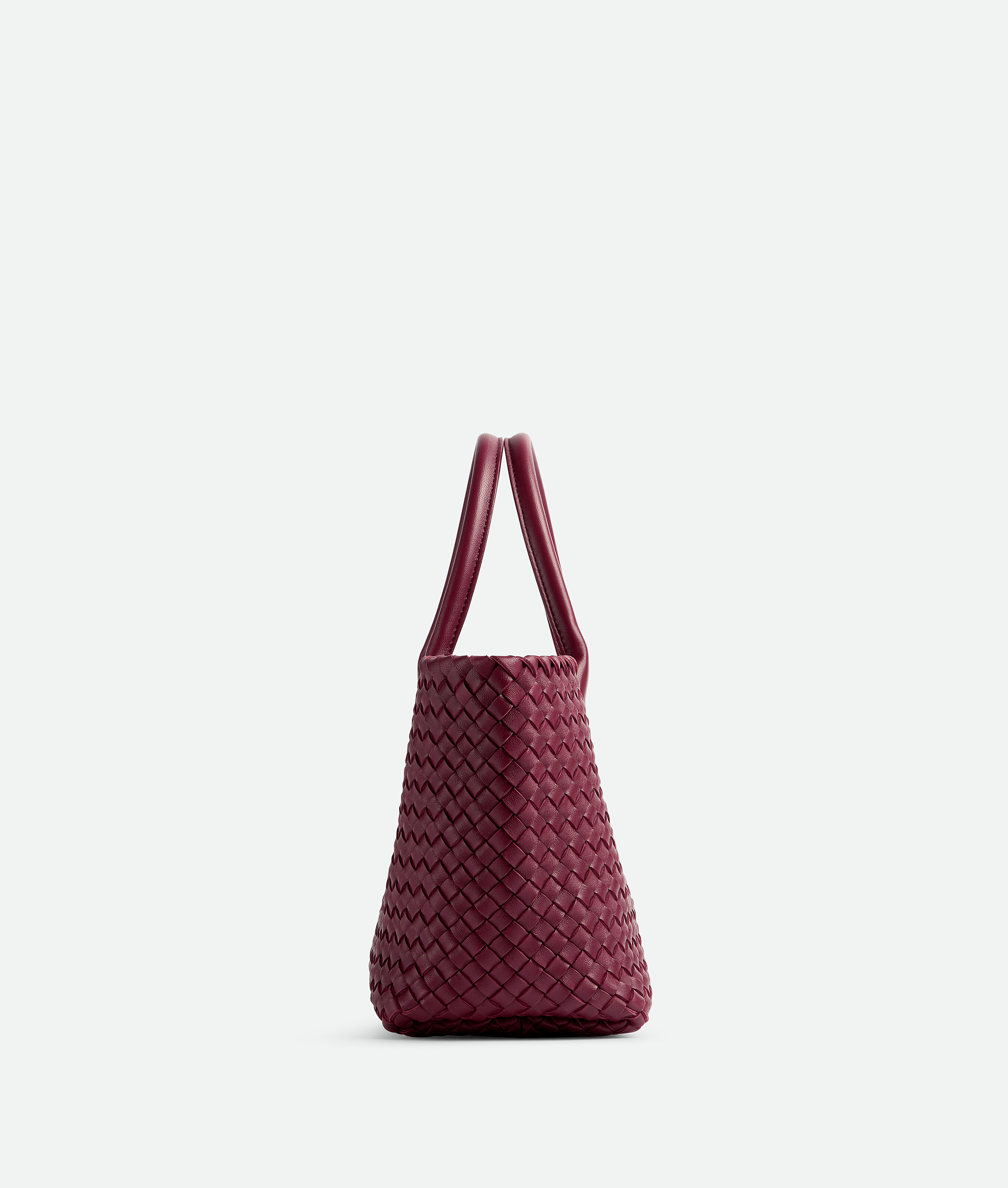 Shop Bottega Veneta Small Cabat In Bordeaux