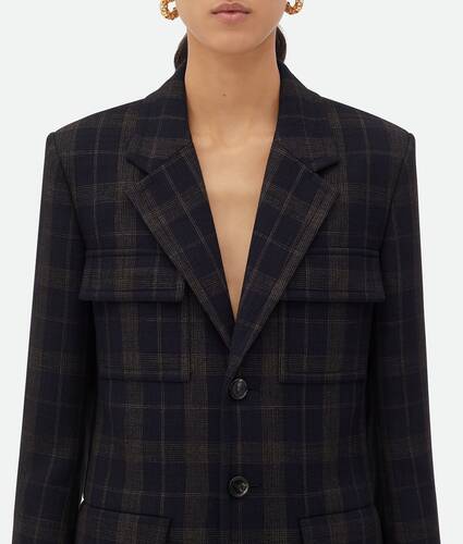 Checked Cotton Mouline Jacket