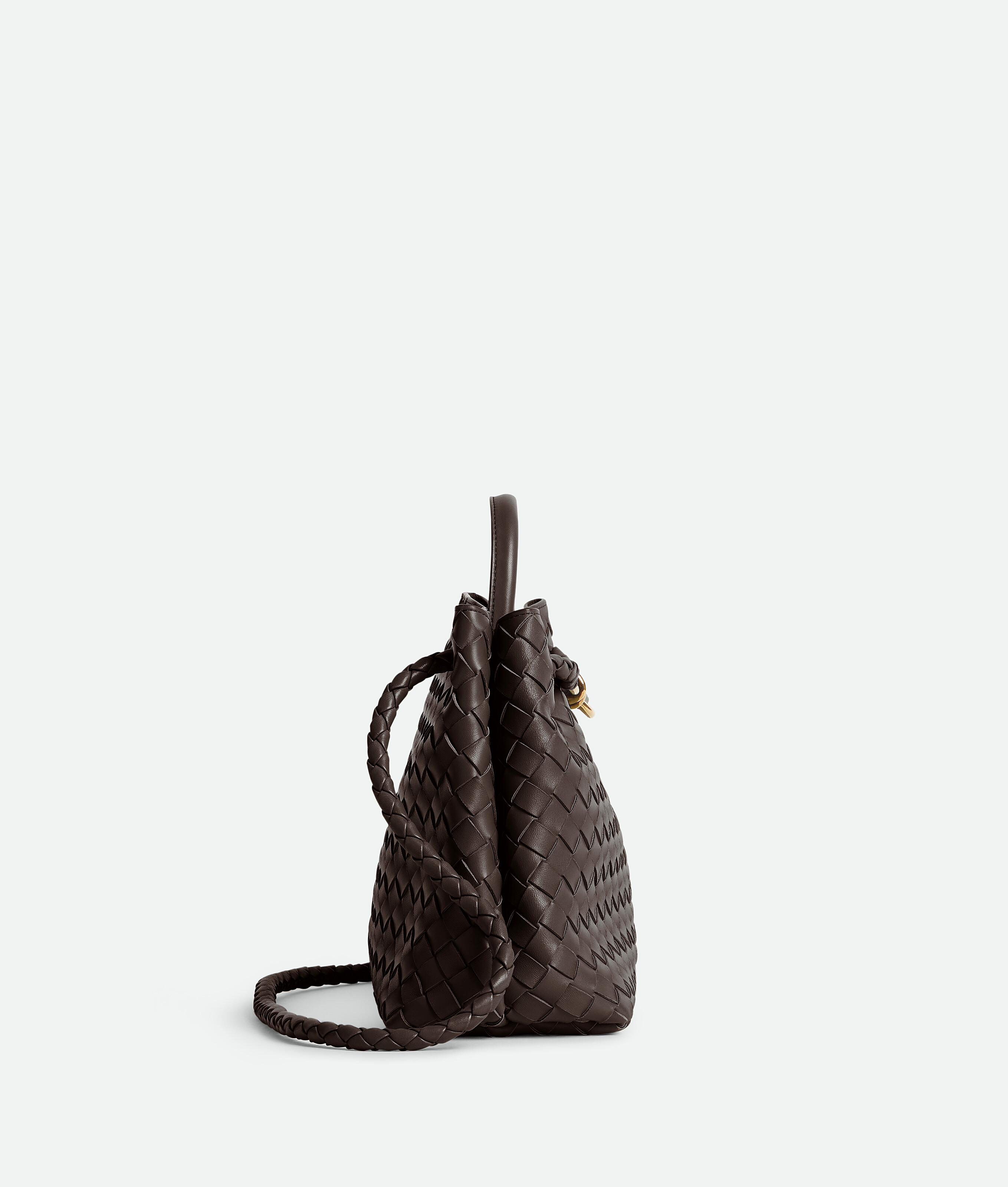 Bottega Veneta Andiamo Small Leather Tote Bag In Brown