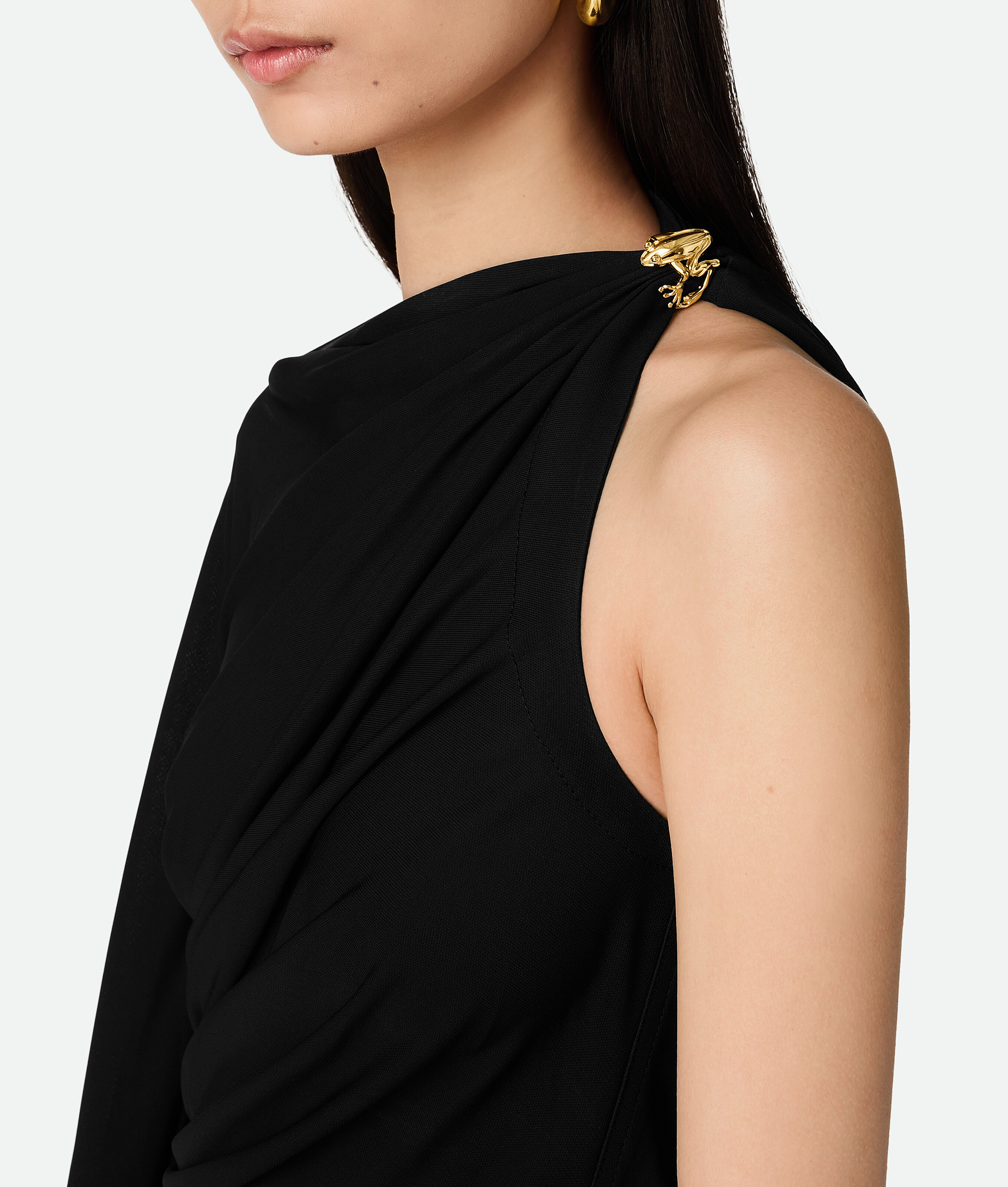 BOTTEGA VENETA VISCOSE JERSEY DRAPED DRESS