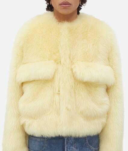 Cropped Blouson aus Toscana-Shearling