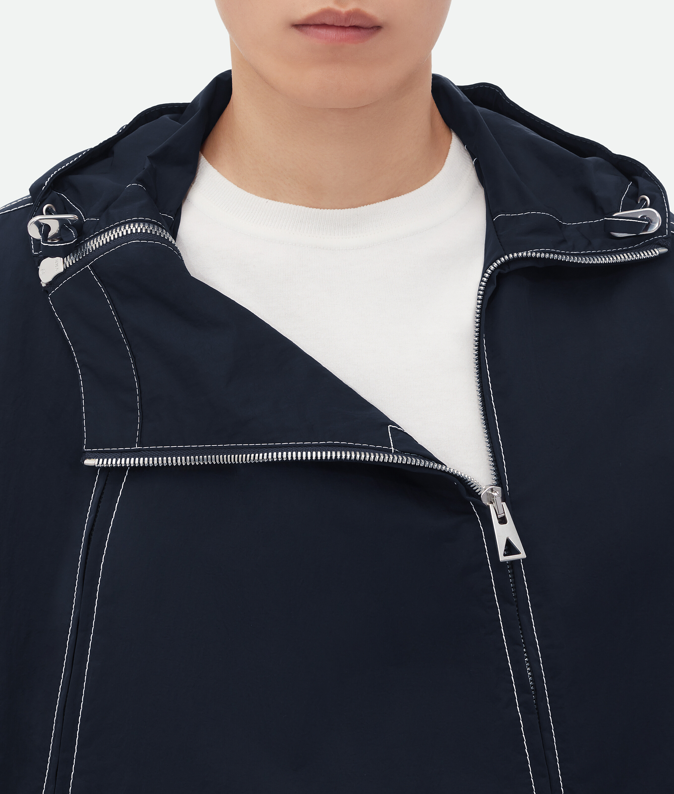 Bottega Veneta Tech Nylon Blouson In Blue