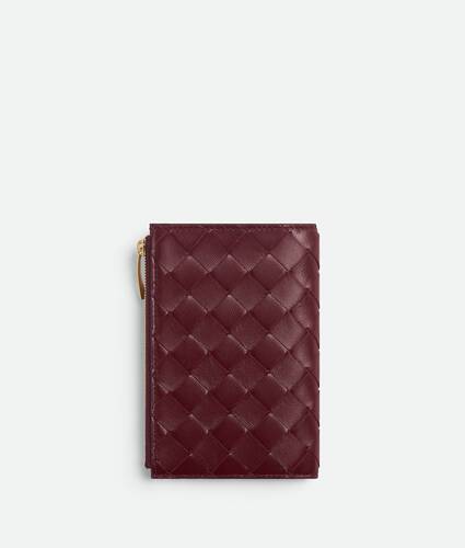 Medium Intrecciato Bi-Fold Zip Wallet