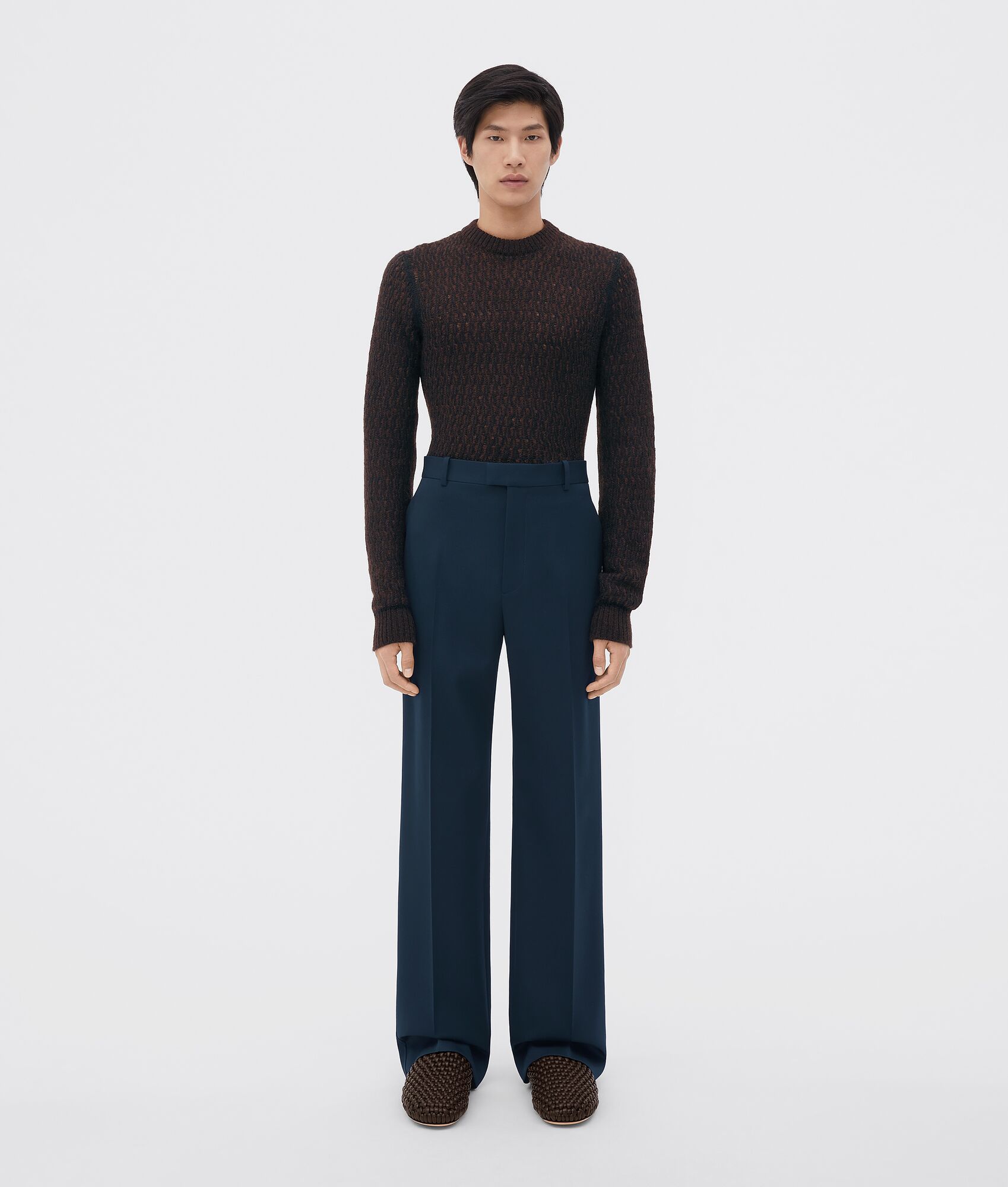 bottegaveneta.com | Sartorial Grain De Poudre Straight Trousers