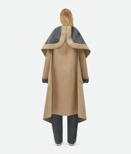 Bonded Wool And Cotton Cape