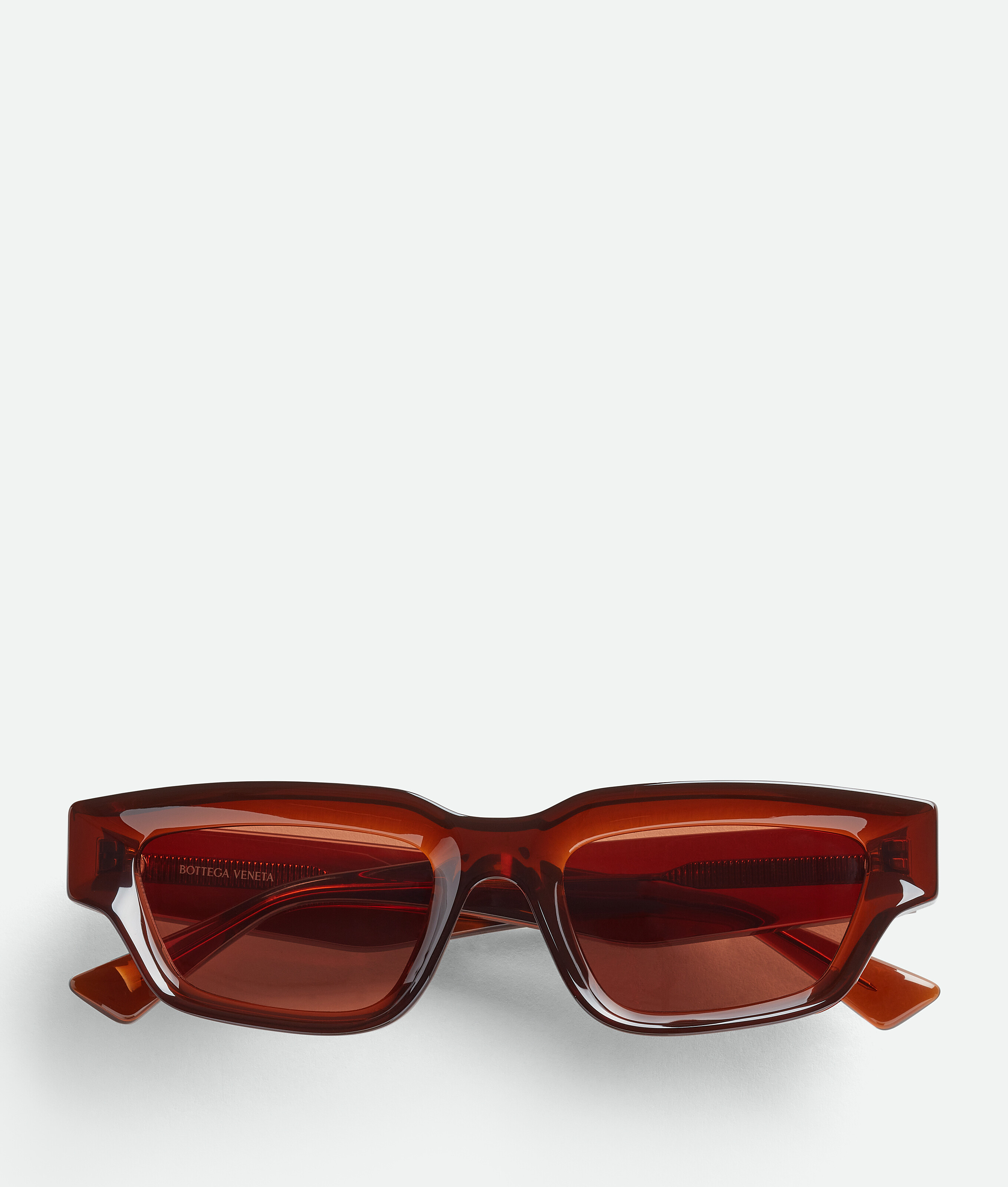 Bottega Veneta Sharp Square Sunglasses In Brown