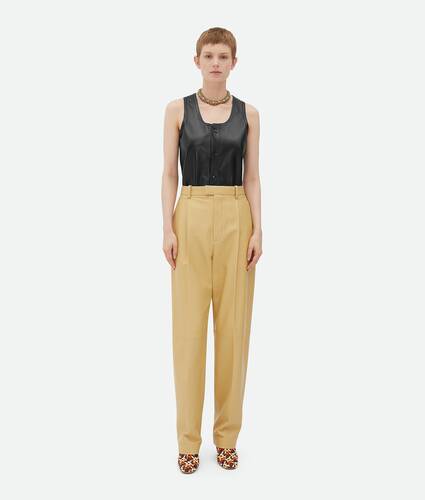 Leather Wide Leg Trousers