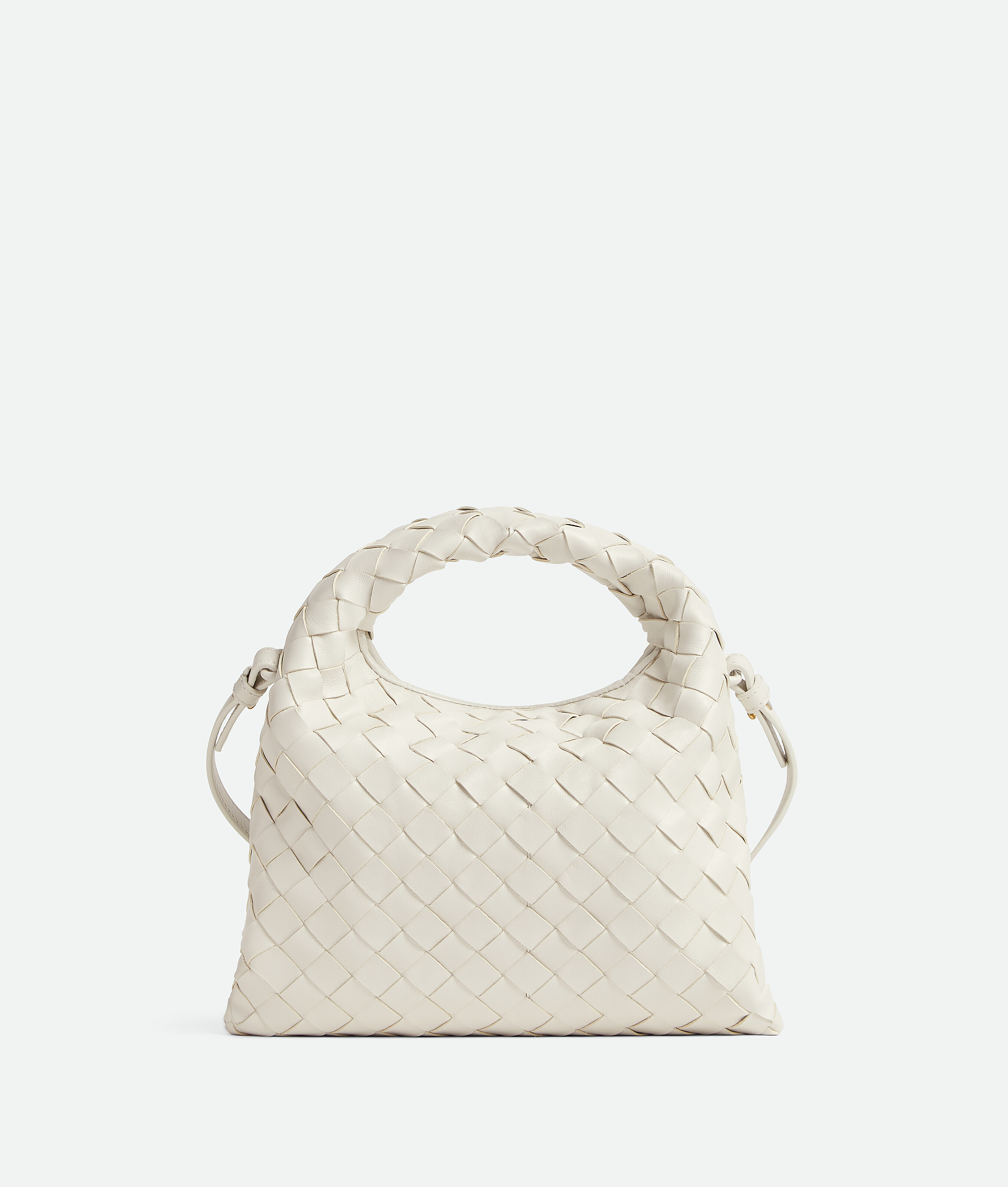 Bottega Veneta Small Leather Hop Cross-body Bag In White