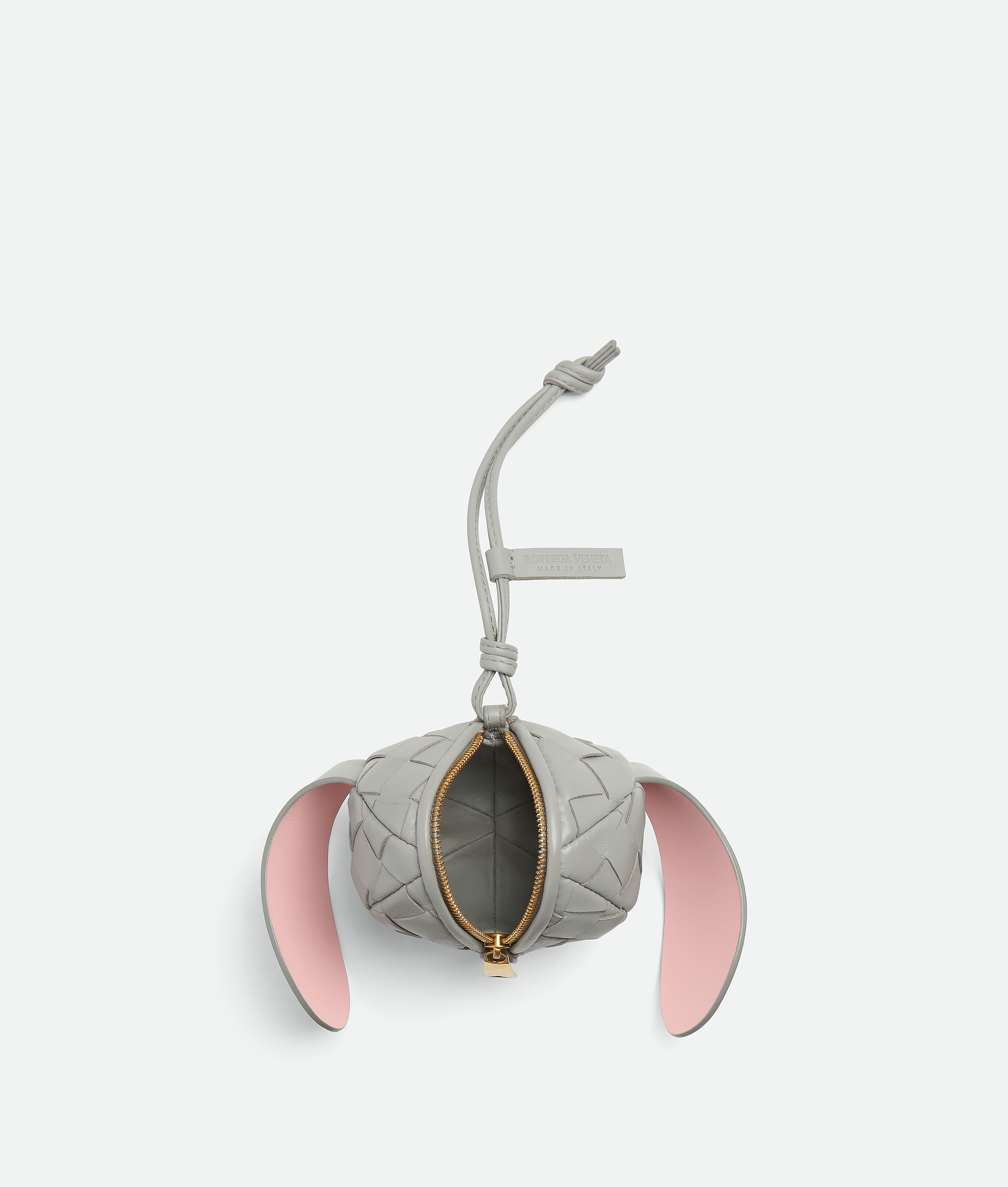 Bottega Veneta Bunny Zipped Coin Purse In Gray