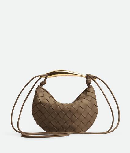 Sardine Leather Tote Bag in Brown - Bottega Veneta