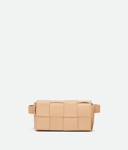 Bottega Veneta Cassette Belt Bag - Beige - Woman - Lambskin