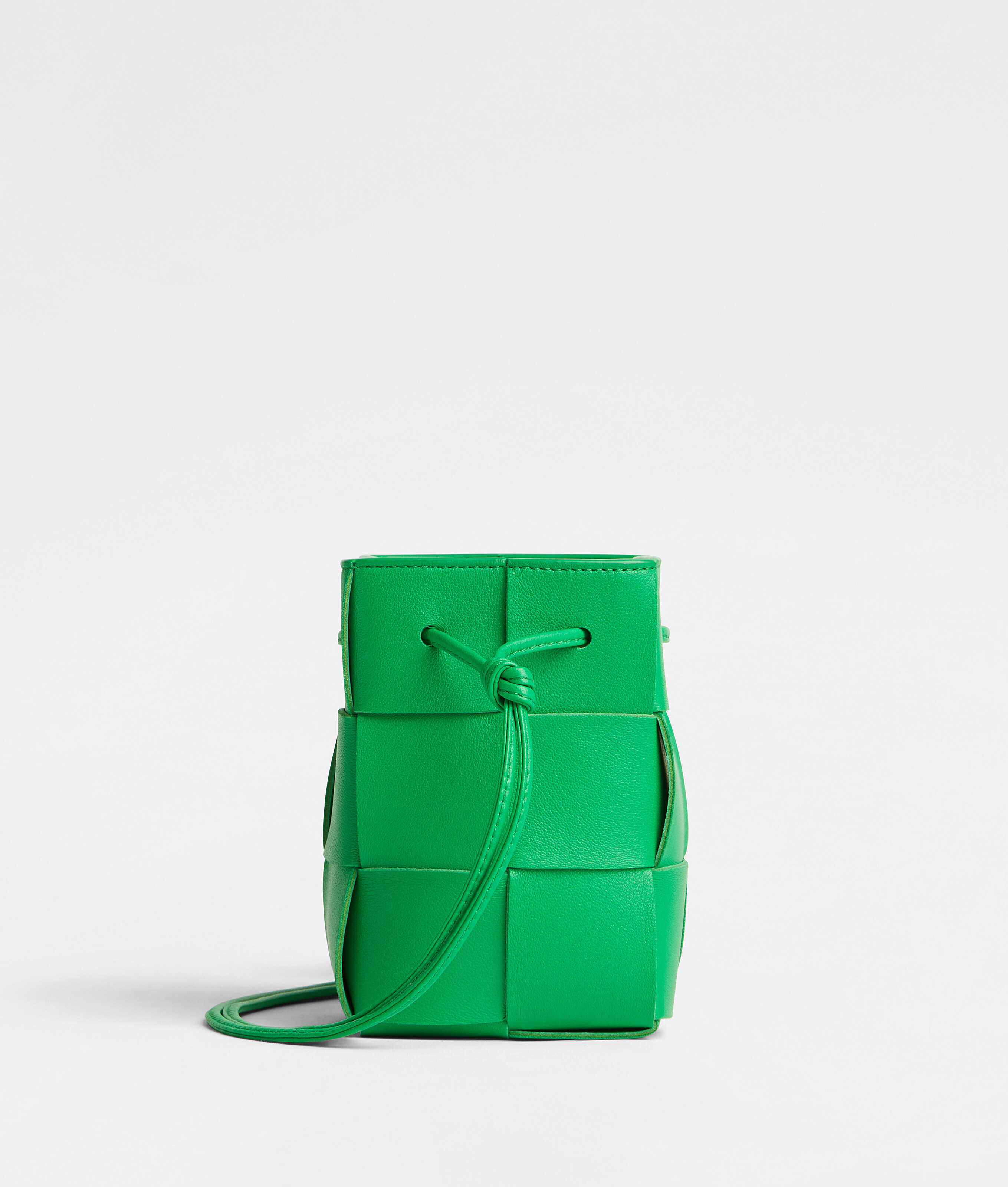 Shop Bottega Veneta Mini Cassette Bucket Bag In Green