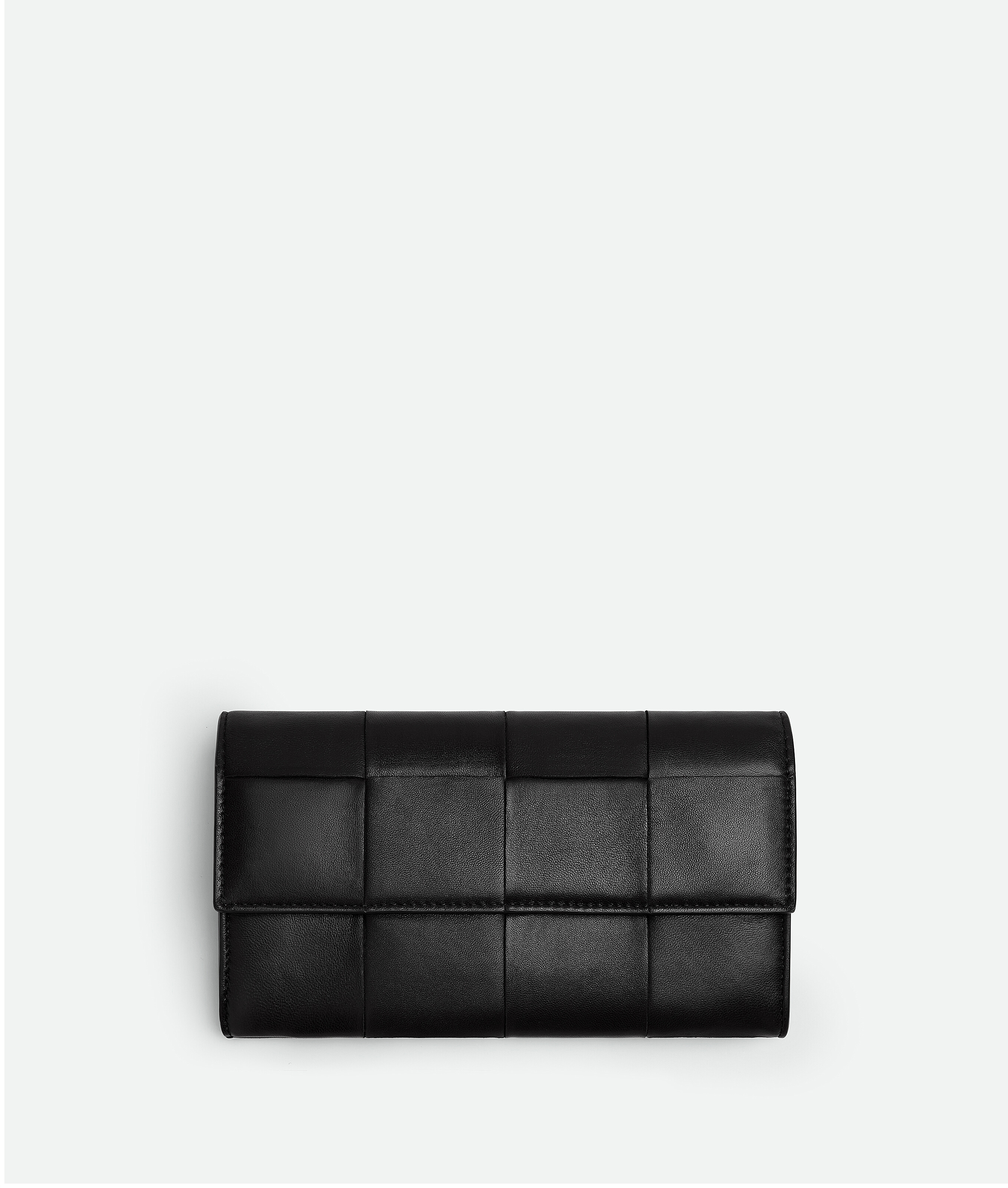 Bottega Veneta Large Cassette Flat Pouch - Black - Woman - Lambskin