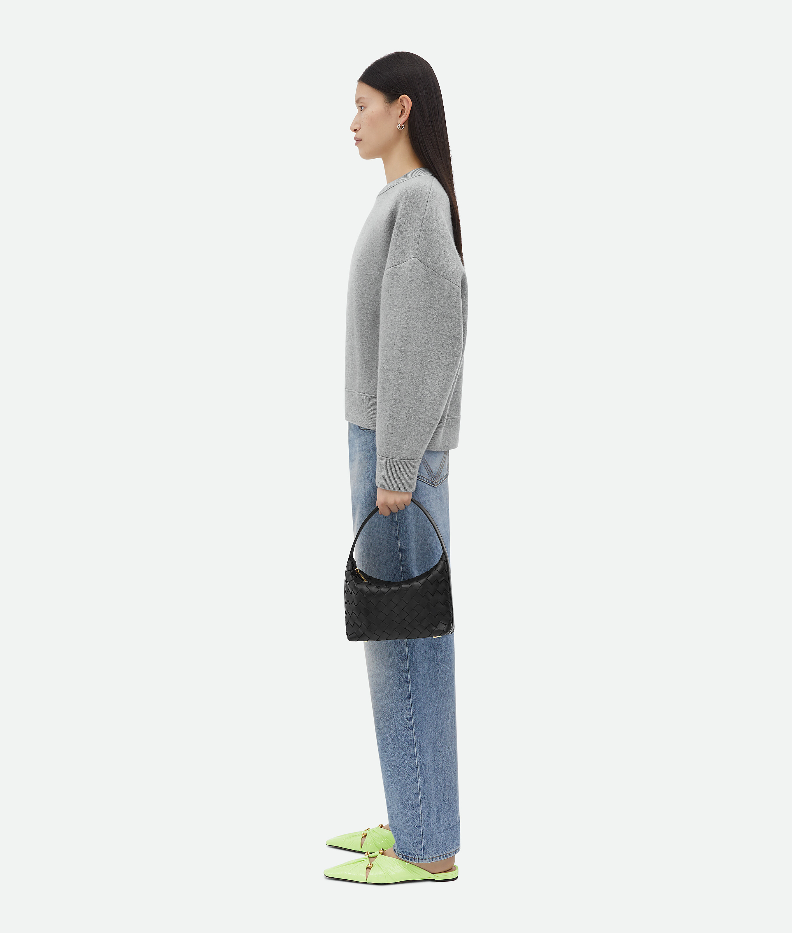 Bottega Veneta Mini Wallace Bag In Black