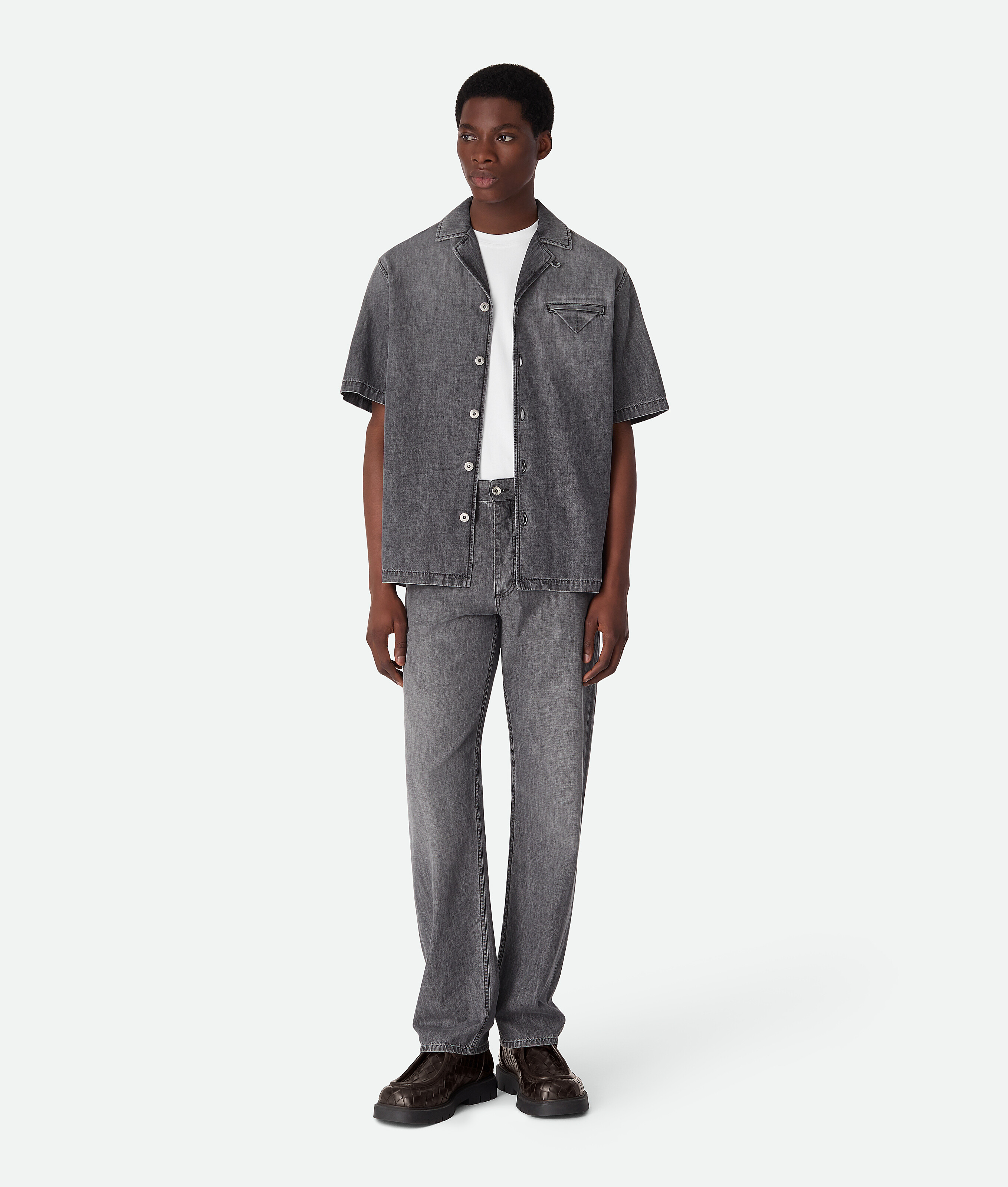 Bottega Veneta Vintage Black Straight Jeans - Washed Black - Man - 54 - Cotton