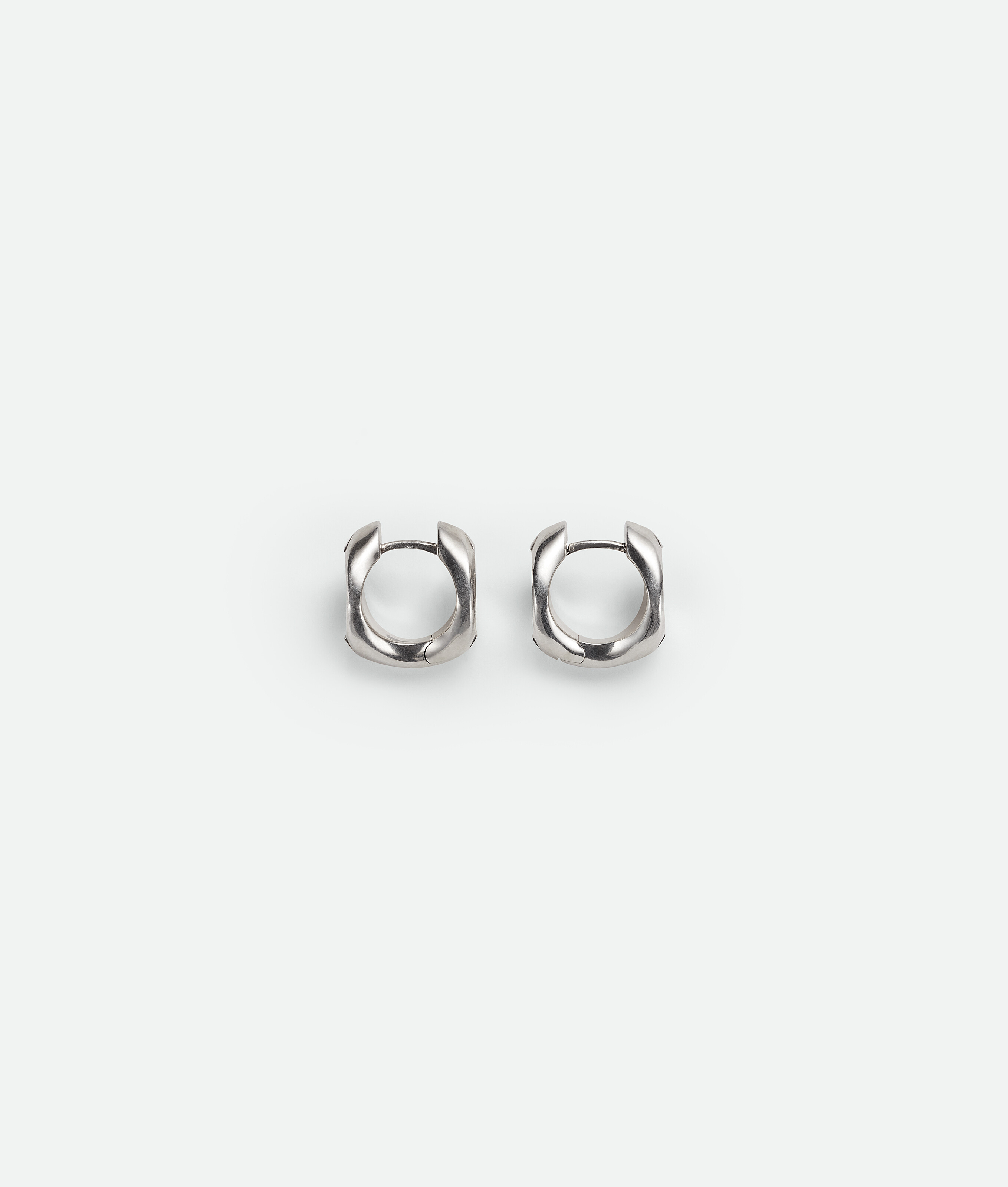 Bottega Veneta Detail Hoop Earrings In Silver