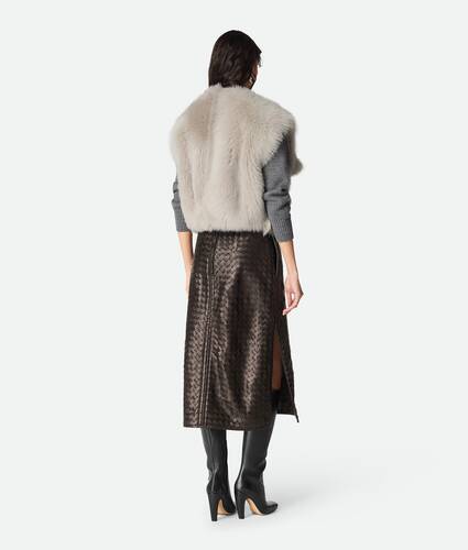 Kurze Weste aus Toscana Shearling