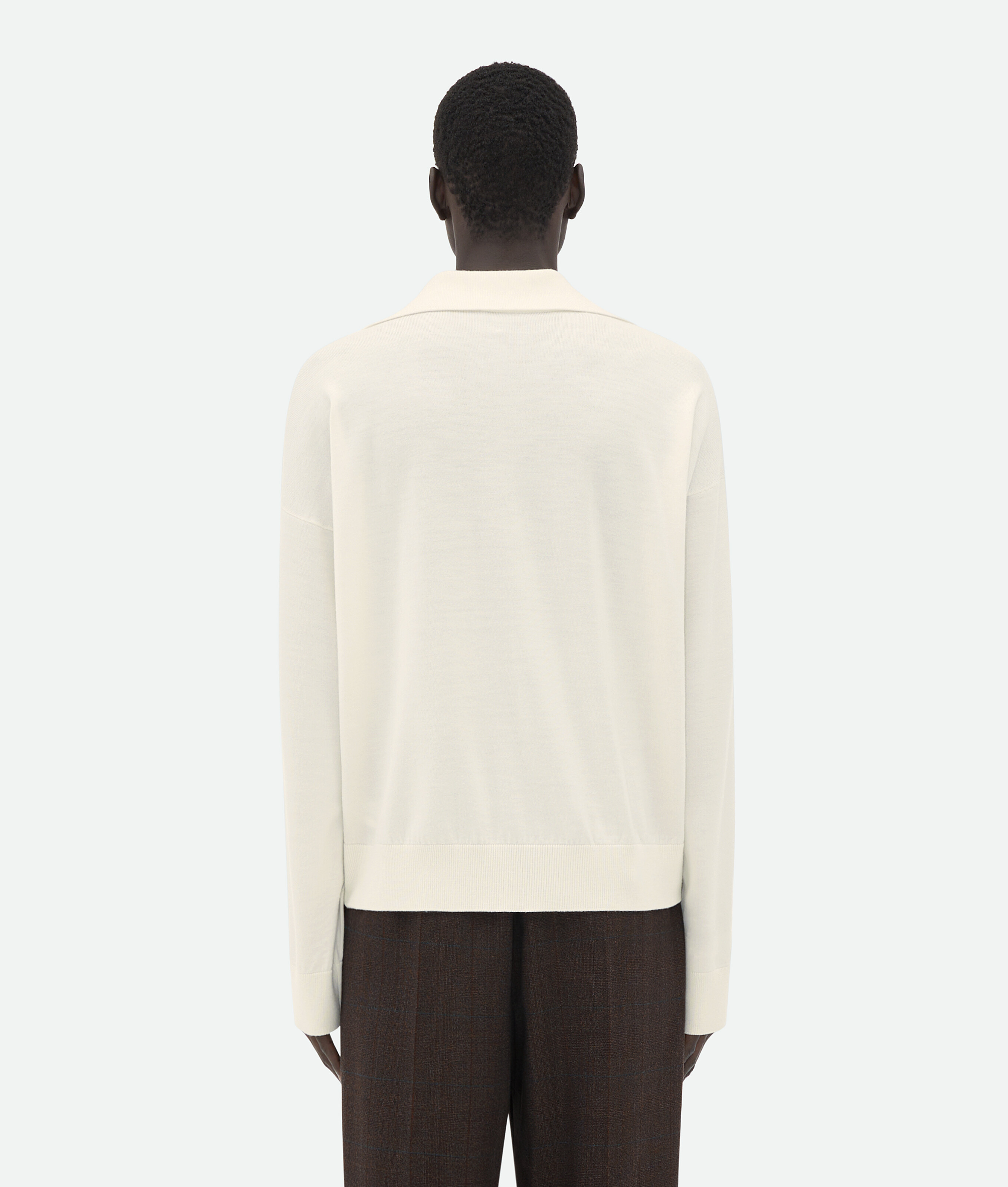 Bottega Veneta Light Wool Polo In White
