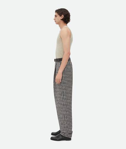 Boucle Gingham Wool Trousers