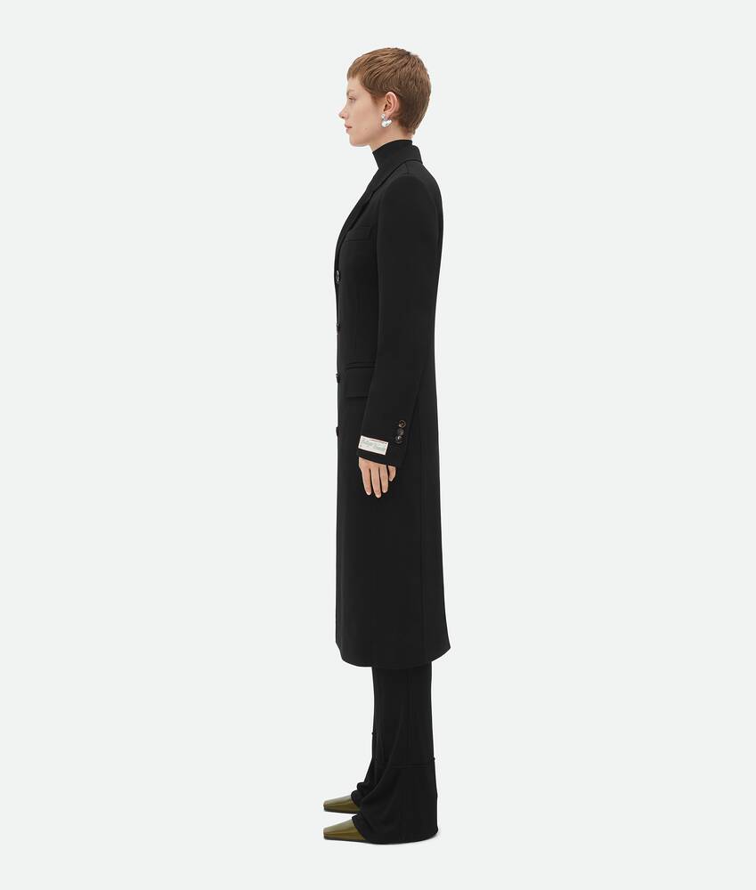 Display a large version of the product image 2 - Matt Fluid Viscose Jersey Coat