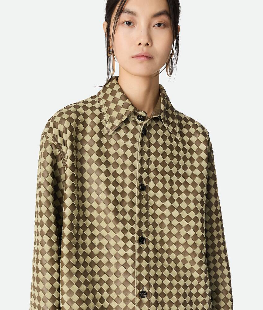 Display a large version of the product image 4 - Intrecciato Leather And Suede Shirt