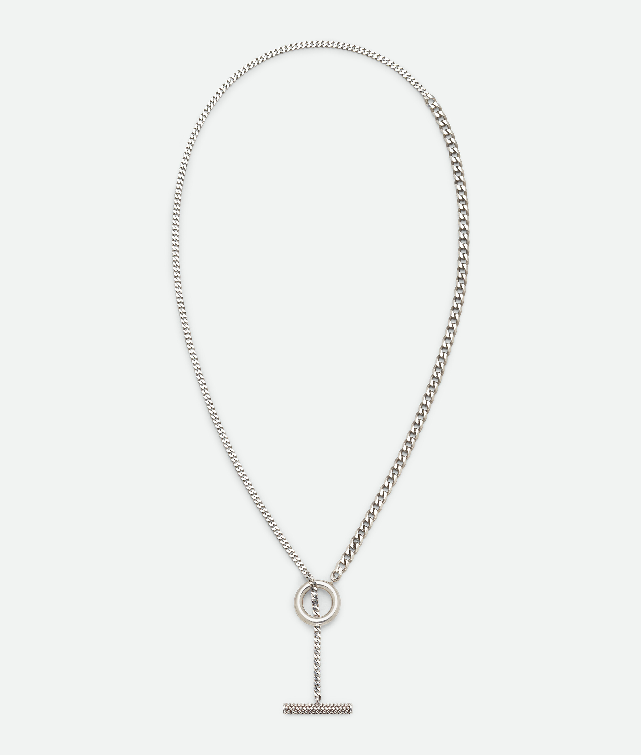 Bottega Veneta Intreccio Necklace In Silver