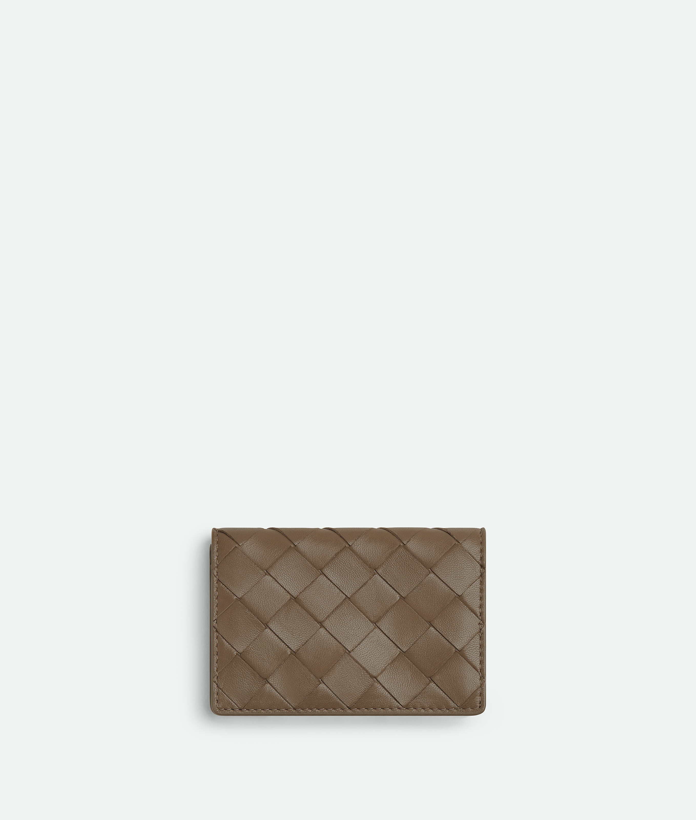Bottega Veneta Intrecciato Business Card Case In Green