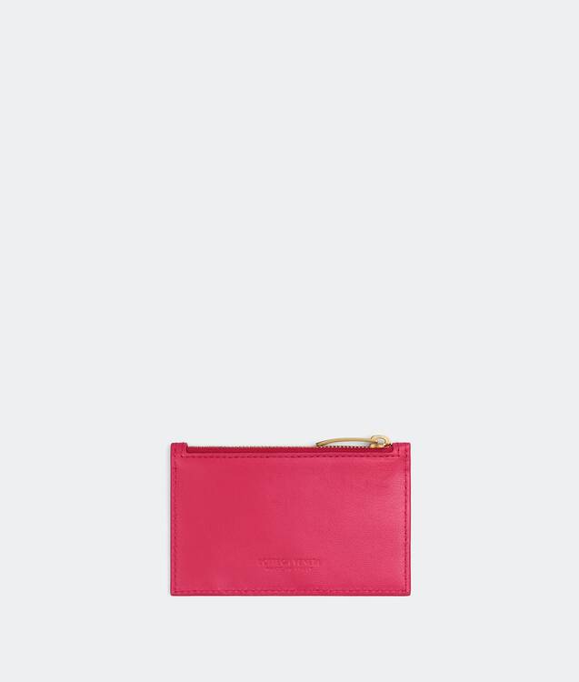 Bottega Veneta® Women's Zipped Card Case in Cranberry. Shop online now.