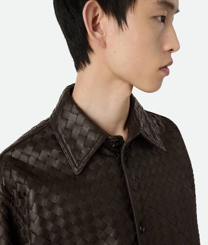 Intrecciato Leather Shirt