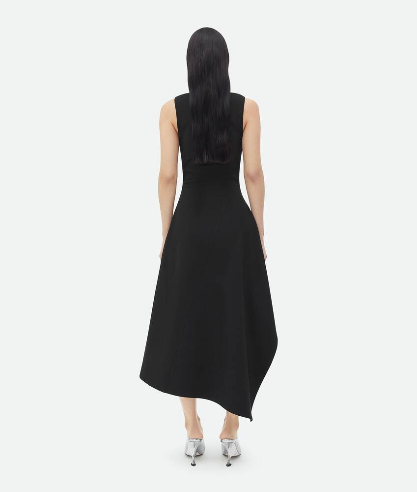 Display a large version of the product image 3 - Stretch Cotton Asymmetric Midi Dress